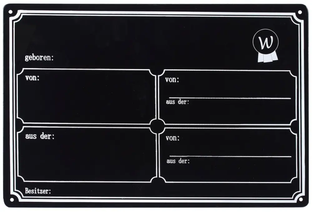 Waldhausen Boxenschild, Metall schwarz, 20 x 30 cm Günstig