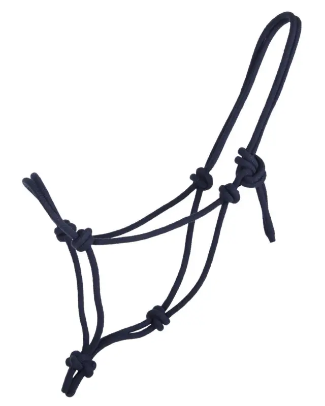 Preisknaller Q-Essentials Knotenhalfter Basic navy, Full = Warmblut