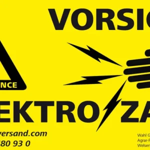 WAHL-Hausmarke Warnschild "Vorsicht Elektrozaun" Sonderaktion