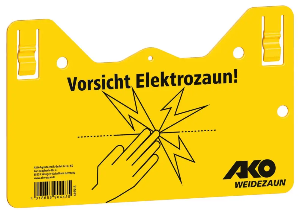Expressversand AKO Warnschild "Vorsicht Elektrozaun!"