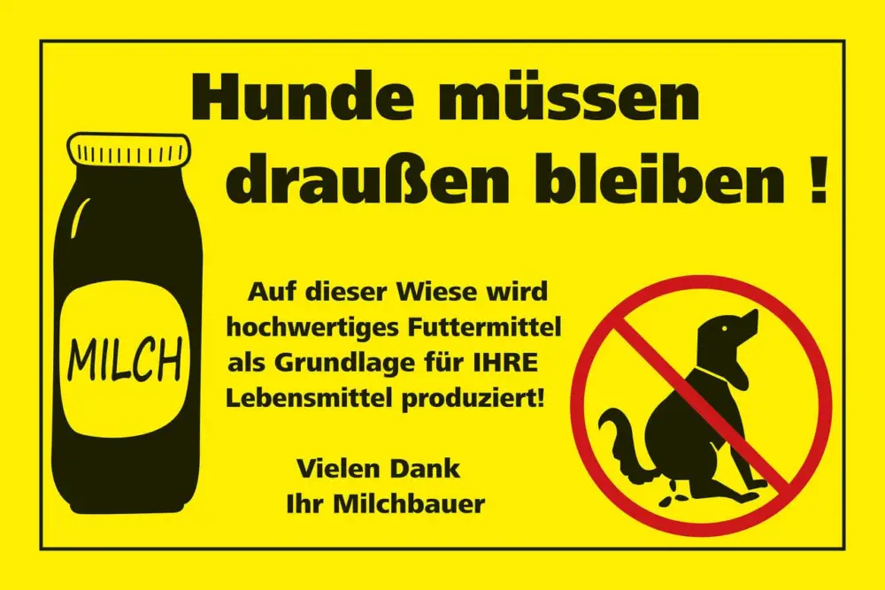 Mega-Angebot WAHL-Hausmarke Hinweisschild "Gegen Hundekot..."