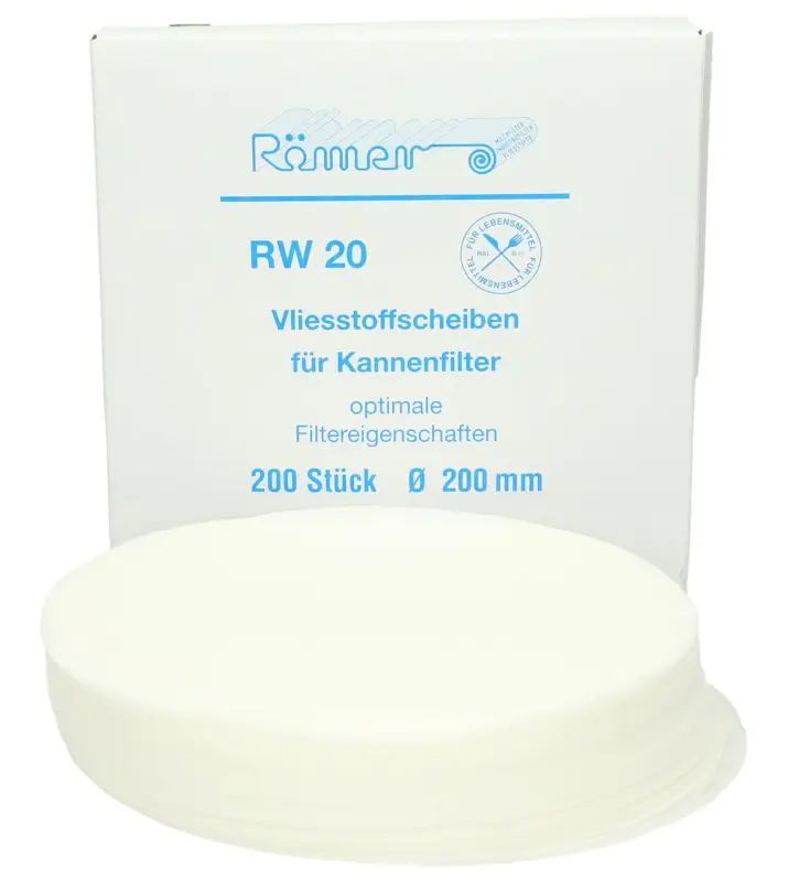 Saisonangebot Kannenvliesfilter - 200 Stück im Karton - versch. Größen 200 mm