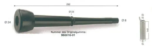 DeLaval Zitzengummi 16-01 - lang - original Direkt Vom Hersteller
