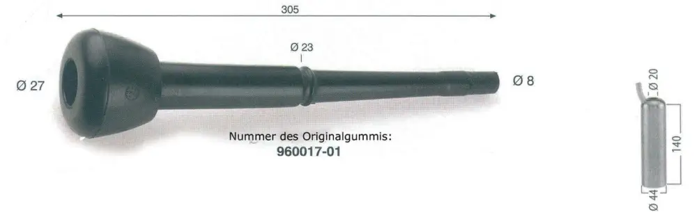 Nur Heute DeLaval Zitzengummi 17-01 - lang - original
