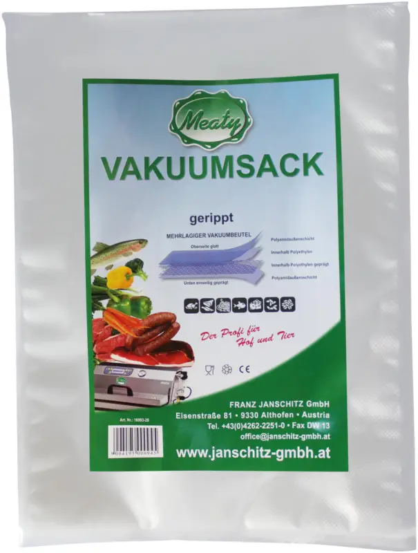 Top-Seller Meaty Vakuumsack 20 x 30 cm, gerippt, 50 Stück