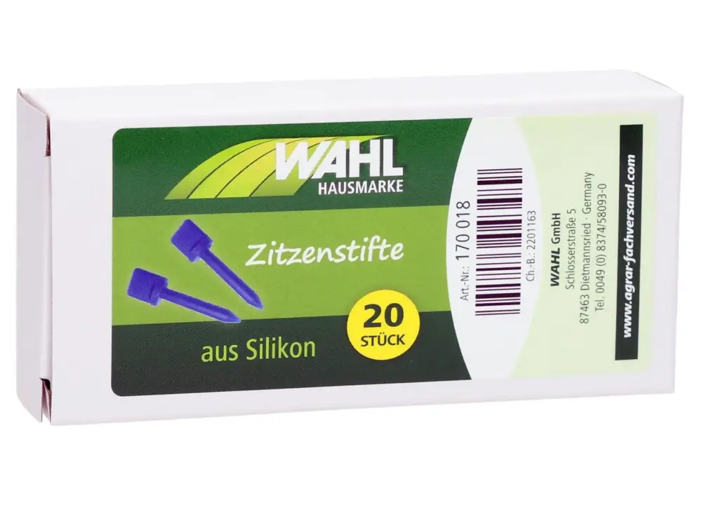 Finale Aktion WAHL-Hausmarke Zitzenstifte Silikon 3-4 mm, 20 Stück