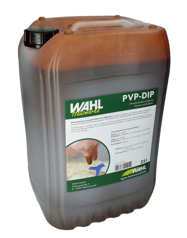 Beliebt WAHL-Hausmarke Dippmittel PVP-Dip, - versch. Größen 25 Liter