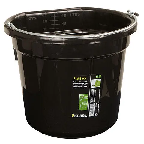 Kracherpreis Kerbl Futter- und Wassereimer FlatBack schwarz
