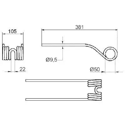 Expressversand Zinken für STOLL - Ref.Nr. 635.240