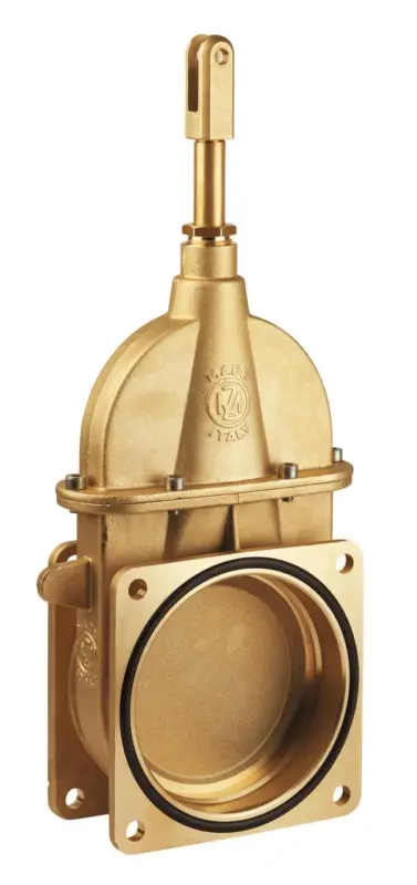Markenprodukt MZ Gülleschieber Messing 2 Flansche 8''