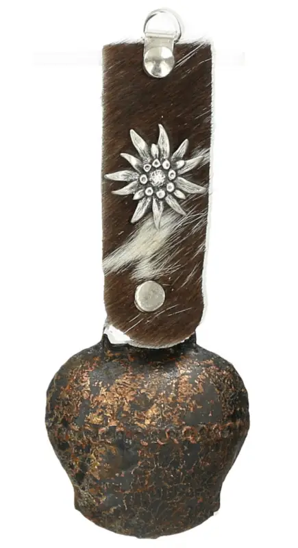glockenschmiede STUBAI Souvenirschelle mit Fellband 4 cm Geprüft