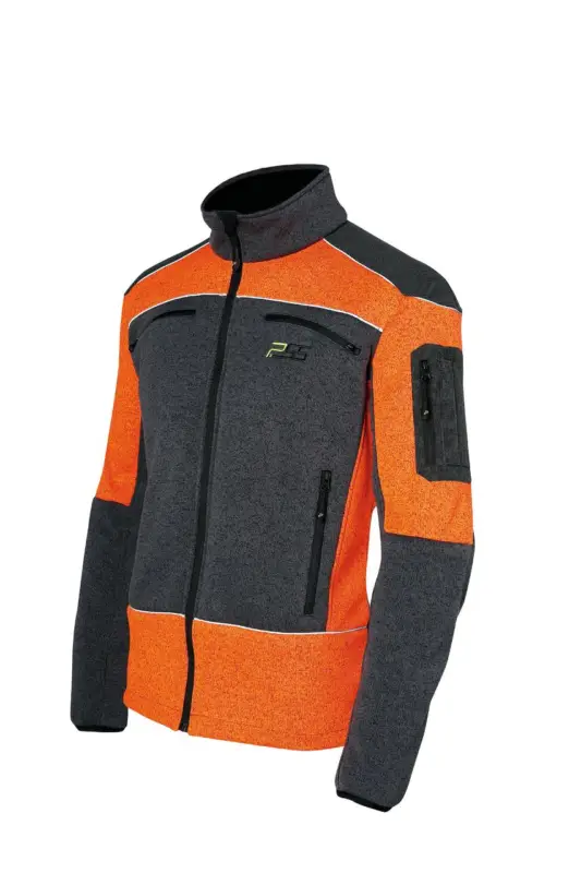 Echt PSS X-treme Arctic Faserstrickjacke orange/grau, S