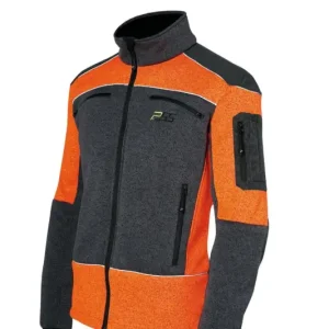 Angebot PSS X-treme Arctic Faserstrickjacke orange/grau, XXXL
