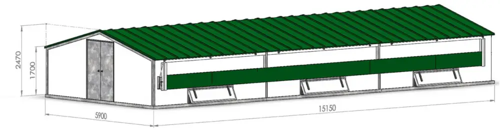 Aktuell Mobiler Hühnerstall "Continental" 15 m
