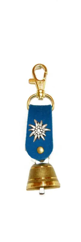 Top-Seller Schlüsselanhänger Souvenirglocke 30mm blau
