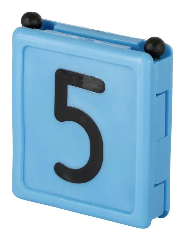 Must-Have Kerbl Halsbandnummer DUO, 1-stellig, 6er Pack blau, 5