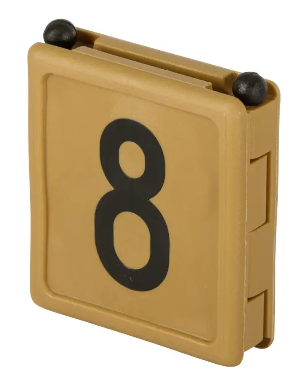 Neuheit Kerbl Halsbandnummer DUO, 1-stellig, 6er Pack braun, 8