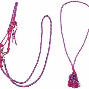 Top-Angebot QHP Knotenhalfter Set Liberty pink, Full = Warmblut