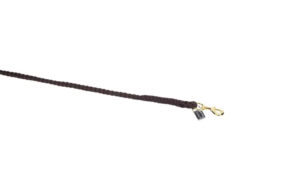 Eskadron Führstrick mit Karabiner gold dunkelbraun Highlight