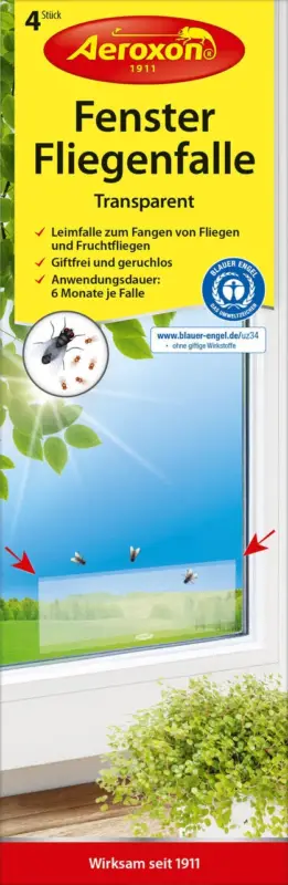 Aeroxon Fenster-Fliegenfalle Transparent Finale Aktion