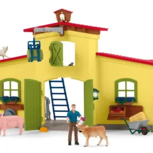 Schleich Großer Stall mit Tieren und Zubehör Billig