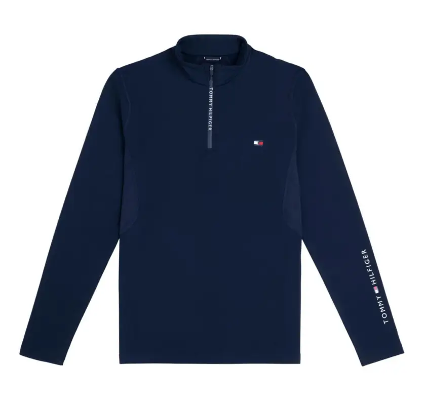 Bestseller Tommy Hilfiger Men 1/4 ZIP Thermo Shirt desert sky, XL