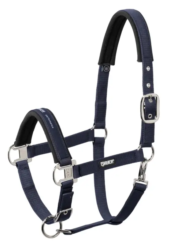 Eskadron Halfter Pin Buckle nightblue/silver, Full = Warmblut Zertifiziert