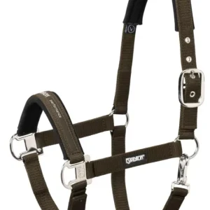 Eskadron Halfter Pin Buckle darkbrown/silver, X-Full Warmblut extra / Kaltblut Super-Preis