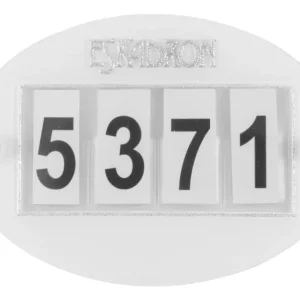 Eskadron Startnummernset Quick Pin 4 white-silver glitter Preisreduziert