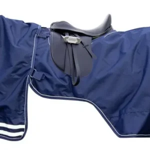 Schneller Versand HKM Ausreitdecke mit abnehmbaren Halsteil dunkelblau, 115 cm
