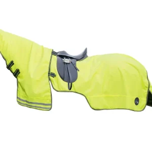 HKM Ausreitdecke mit abnehmbaren Halsteil neongelb, 125 cm Knallerangebot