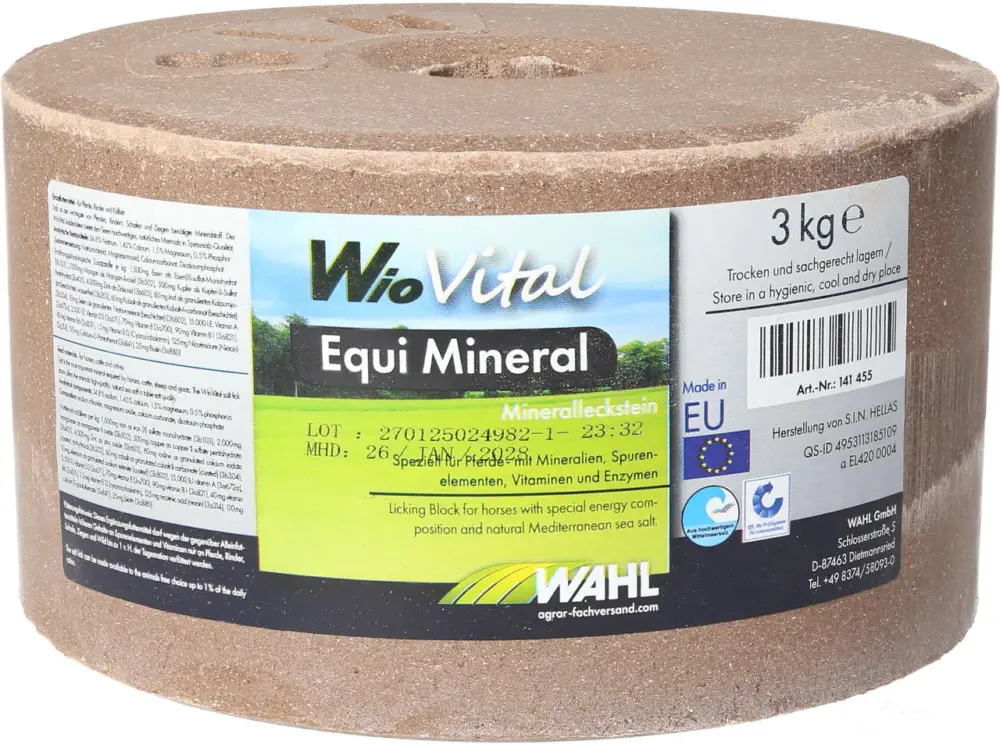 WAHL-Hausmarke WioVital Equi Mineral Leckstein - 3 kg Sofort Bestellen