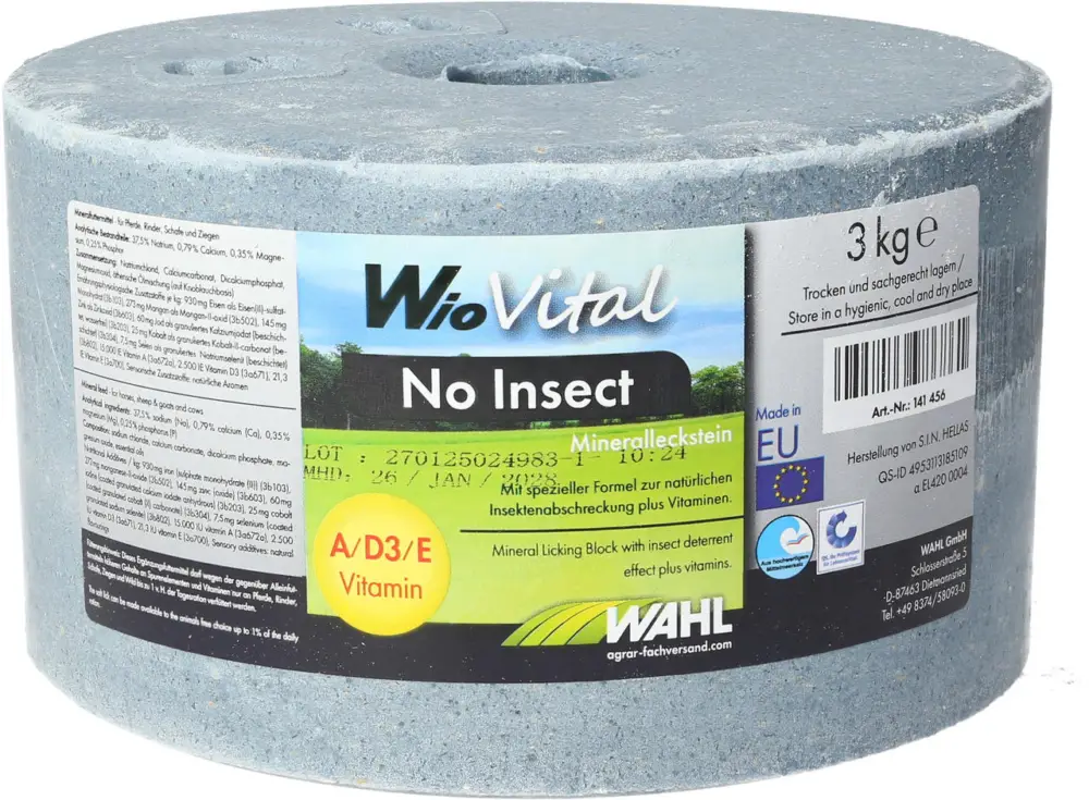 Nur Heute WAHL-Hausmarke WioVital No Insect Leckstein - 3 kg