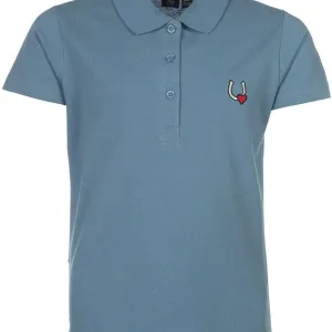 Super-Preis HKM Poloshirt -Claire- rauchblau, 110/116
