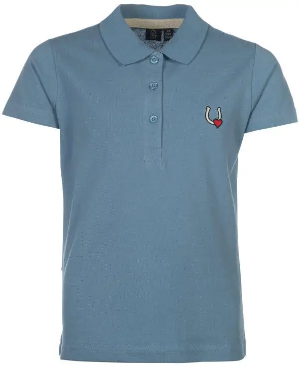 Super-Preis HKM Poloshirt -Claire- rauchblau, 110/116