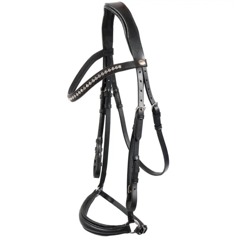 Hans Melzer Trense Valluhn, Hannoversch schwarz/silber, Full = Warmblut Meistverkauft