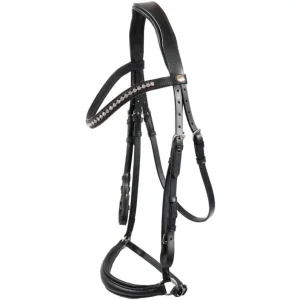Sonderaktion Hans Melzer Trense Valluhn, Hannoversch schwarz/silber, X-Full Warmblut extra / Kaltblut