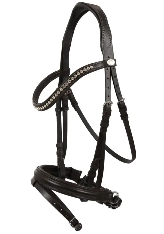 Aktuell Hans Melzer Trense Calgary, Schwedisch kombiniert braun/silber, X-Full Warmblut extra / Kaltblut