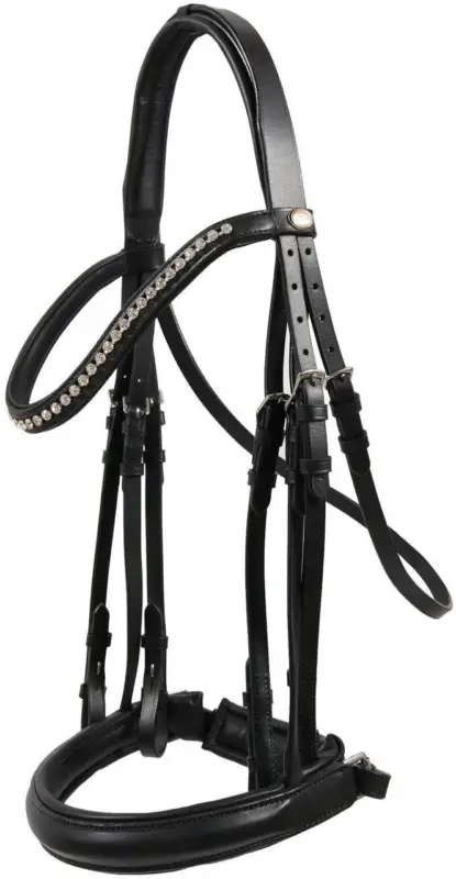 Echt Hans Melzer Kandare Hagen Schwedisch schwarz/silber, X-Full Warmblut extra / Kaltblut