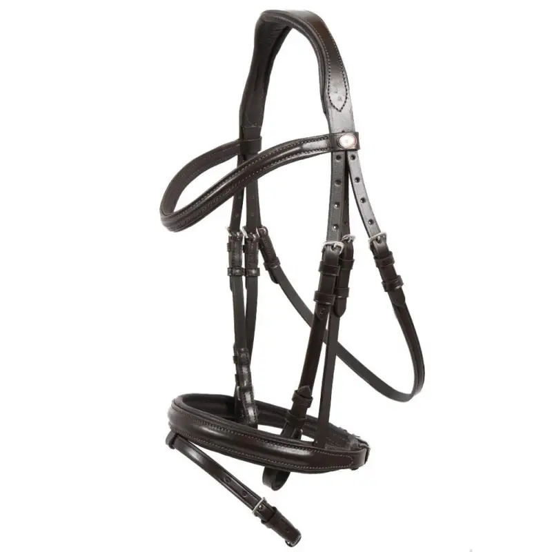 Hans Melzer Trense Bad Harzburg braun/silber, X-Full Warmblut extra / Kaltblut Sofort Bestellen