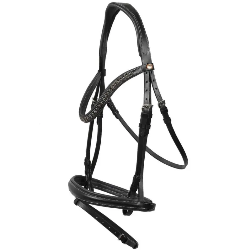 Hans Melzer Trense Badminton schwarz/silber, Pony Geprüft