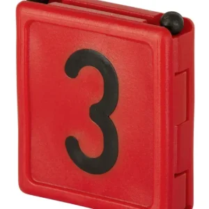 Neuheit Kerbl Halsbandnummer DUO, 1-stellig, 6er Pack rot, 3
