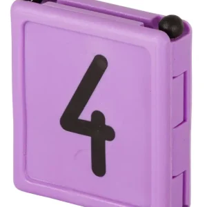 Kerbl Halsbandnummer DUO, 1-stellig, 6er Pack violett, 4 Schneller Versand