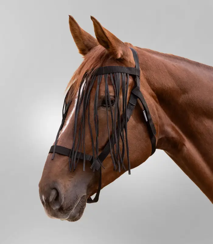 Versand Am Gleichen Tag Waldhausen Weidehalfter mit Fliegenfransen schwarz, Pony