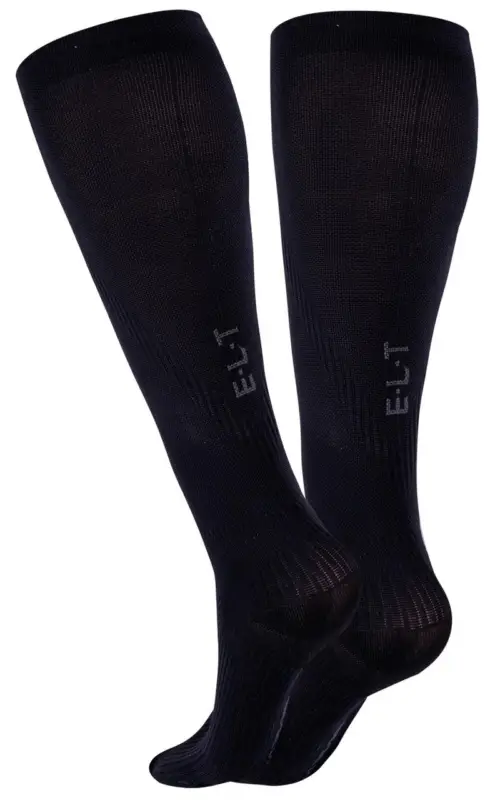 ELT Reitsocken Compression schwarz, 39-42 weit Echt