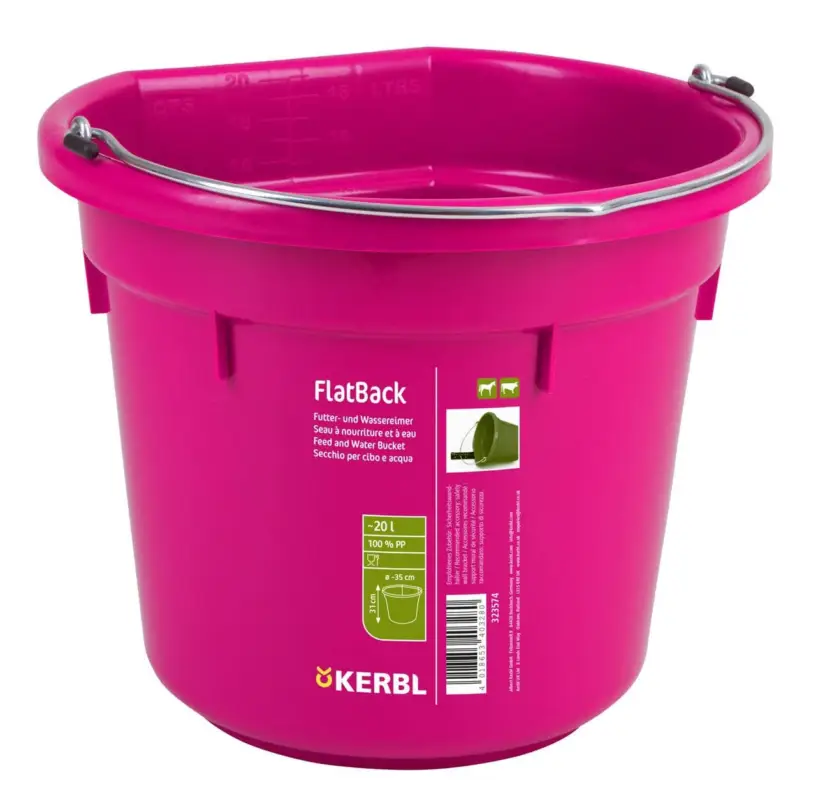 Neue Kollektion Kerbl Futter- und Wassereimer FlatBack pink