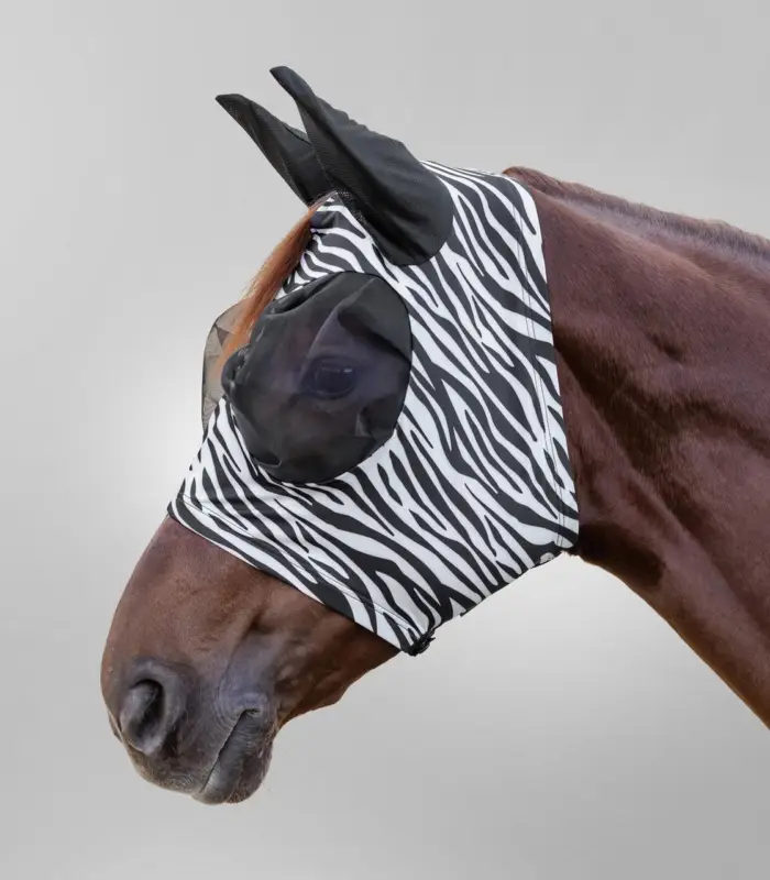 Waldhausen Fliegenmaske Puck Zebra schwarz/weiß, XWB Must-Have