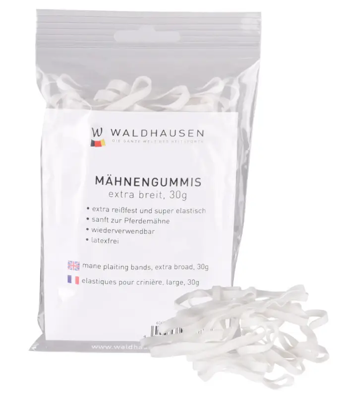 Waldhausen Mähnengummis extra breit weiß, 30 g Direkt Vom Hersteller
