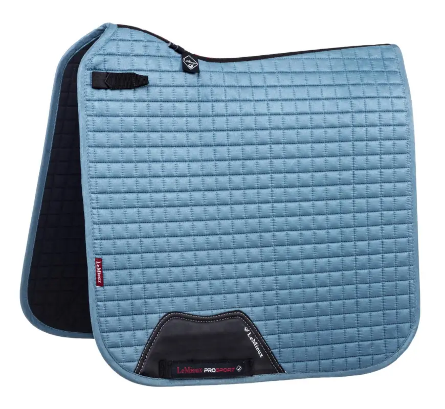 Schneller Versand LeMieux Suede Dressurschabracke ice blue, L