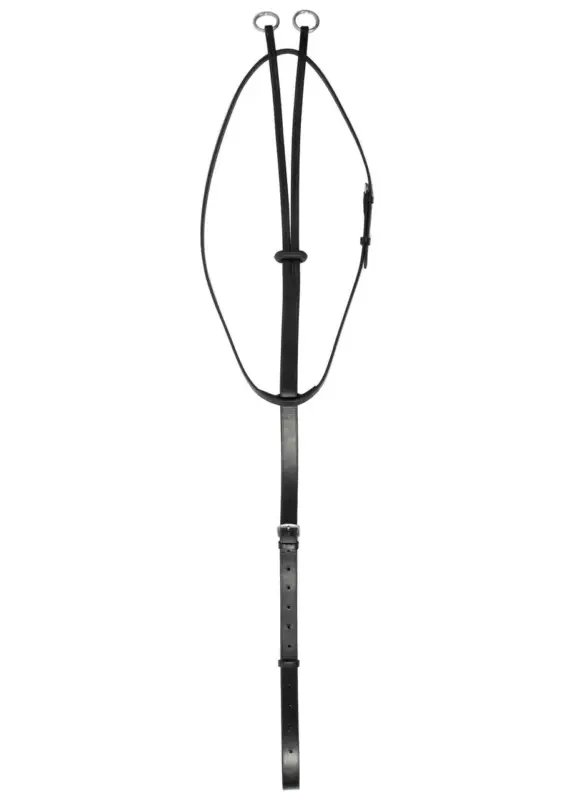 Hans Melzer Martingal schwarz/silber, Pony Rabatt